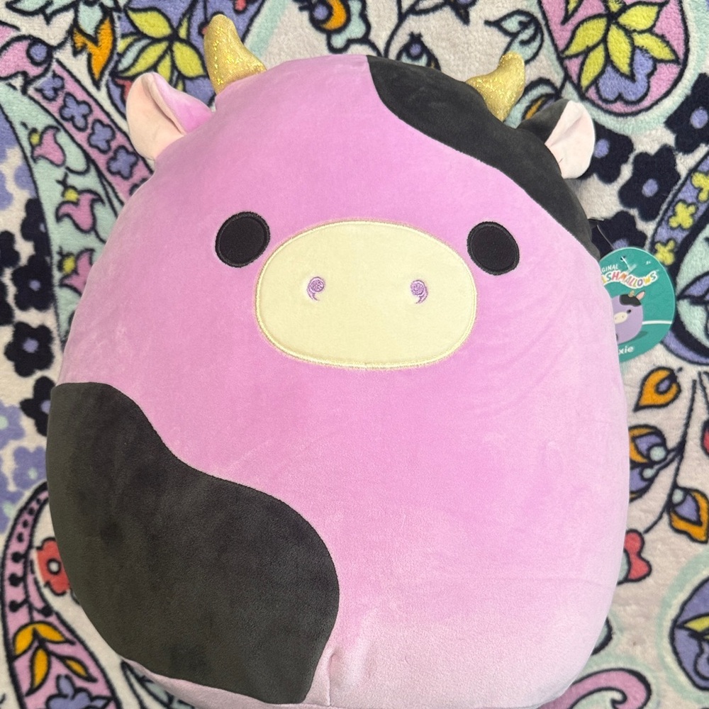 14” squishmallows Alexie cow